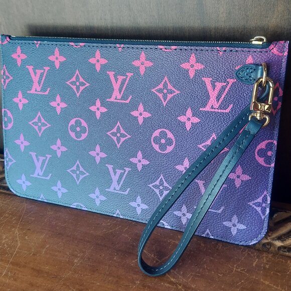 Louis Vuitton Monogram Spring in the City Neverfull MM Midnight Fuchsia Pochette - Picture 4 of 13